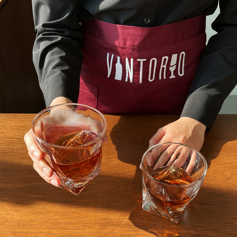 Vintorio GoodGlassware Swirl Whiskey Glasses Set