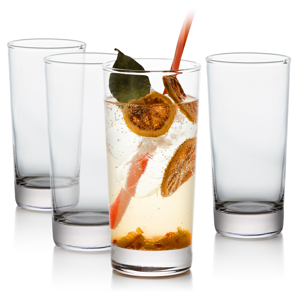 Vintorio GoodGlassware Highball Drinking Glasses (Set of 4)