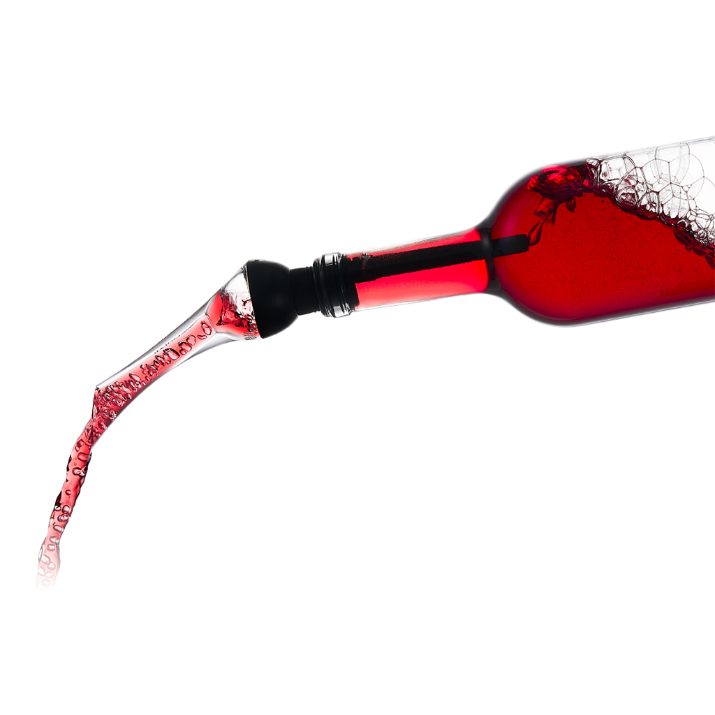 Vintorio Wine Aerator Pourer with Red Wine and Bubbles