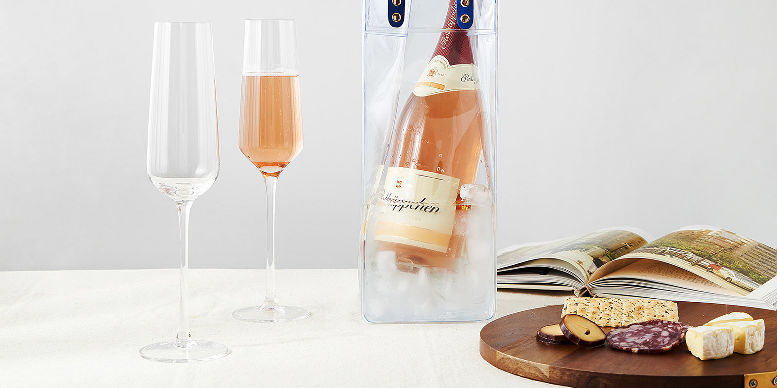 Vintorio GoodGlassware Champagne Flutes Set (Set of 4)