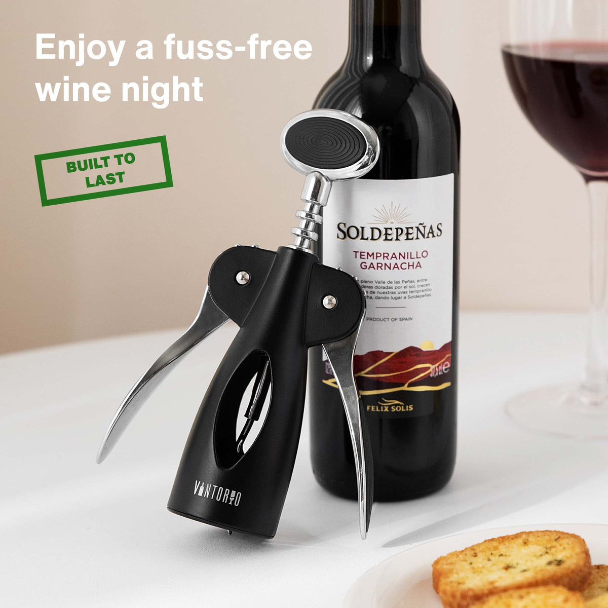 Vintorio Easy Wing Corkscrew - Enjoy a fuss-free wine night 