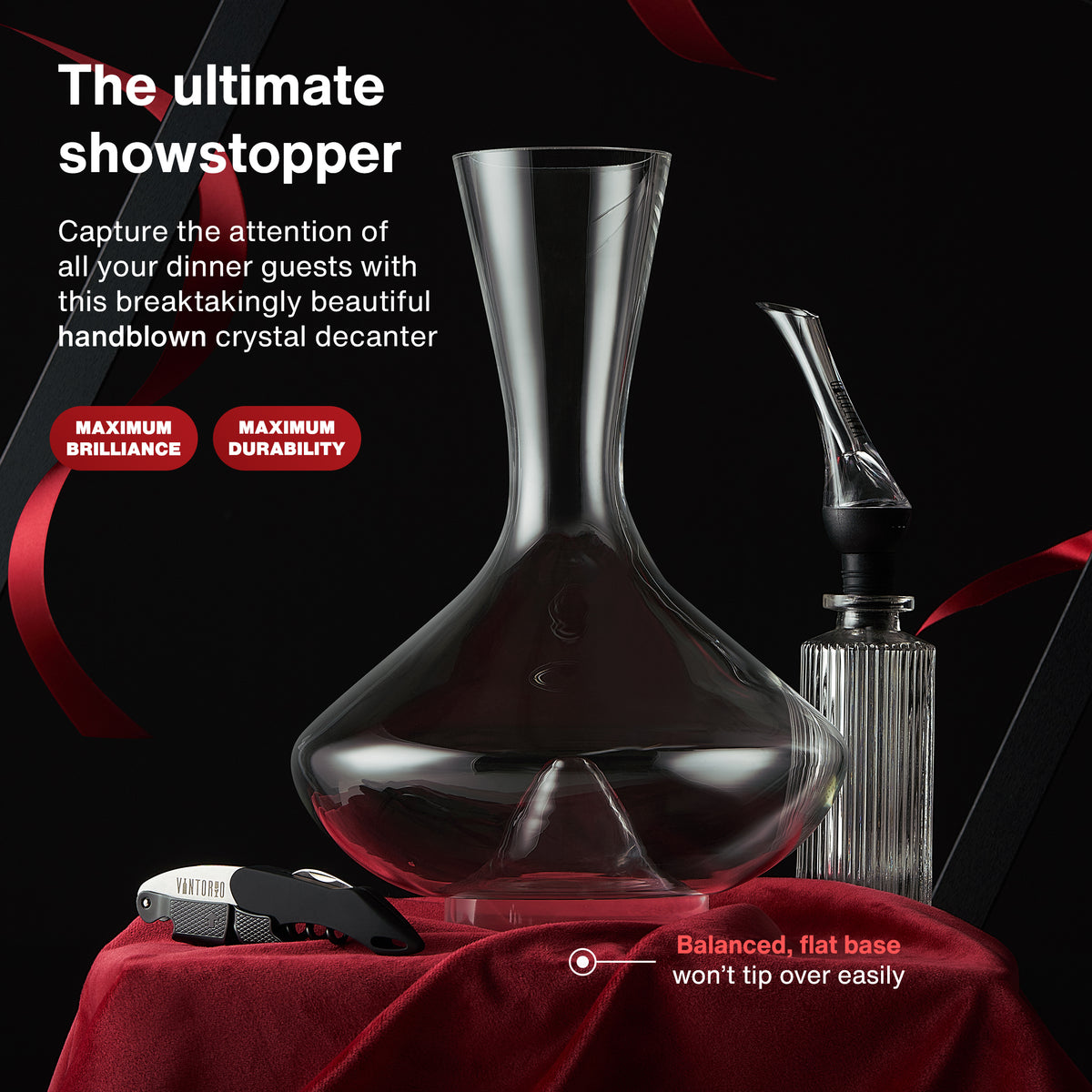 Vintorio Citadel Crystal Wine Decanter - The ultimate showstopper