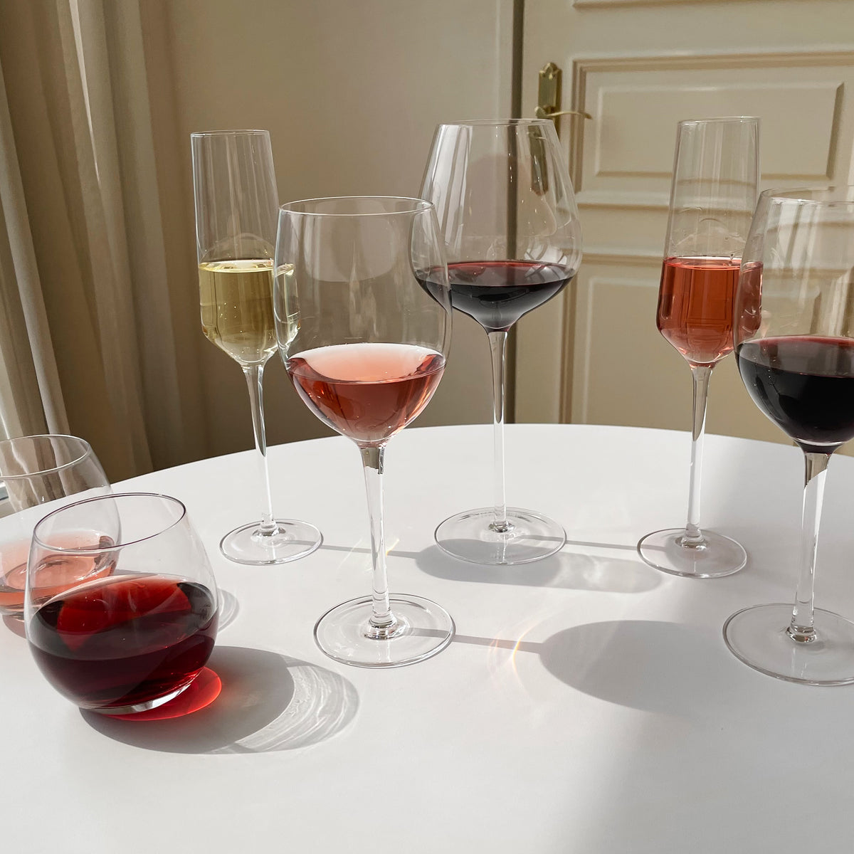 Vintorio GoodGlassware Champagne Flutes Set with Stemless Wine Glasses and Cabernet Flutes