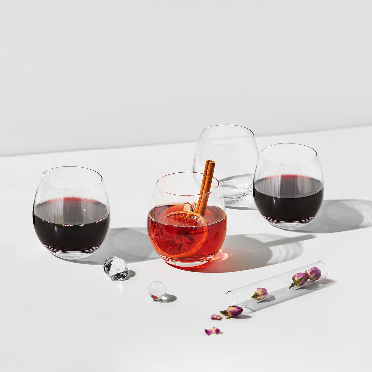 Vintorio GoodGlassware Stemless Wine Glasses (Set of 4)