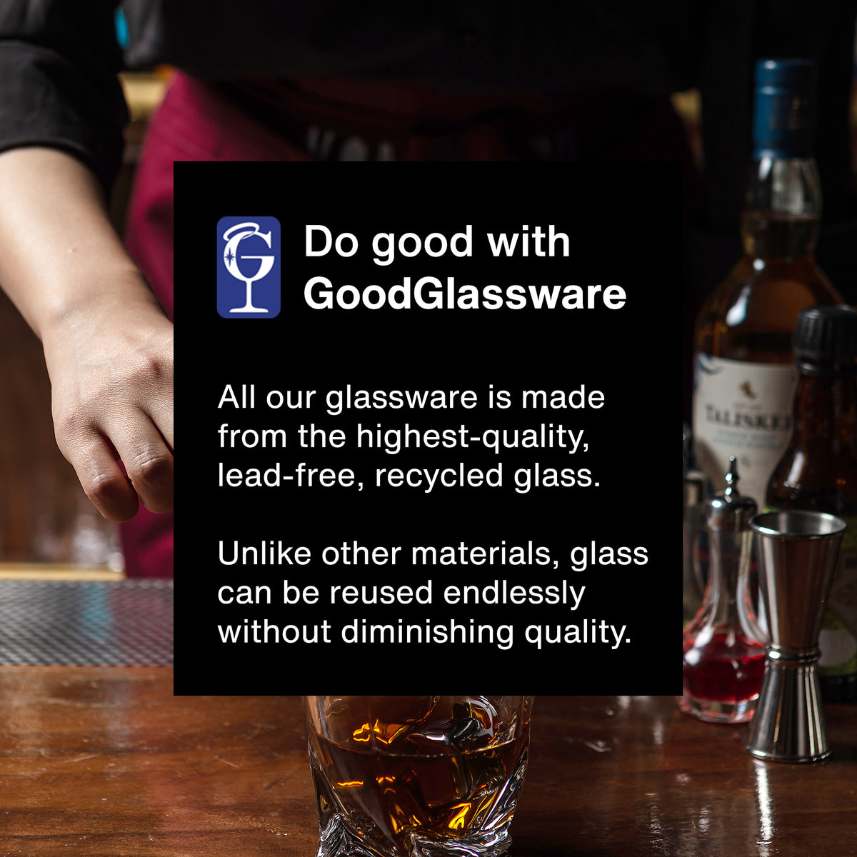 Vintorio GoodGlassware Swirl Whiskey Glasses (Set of 4)