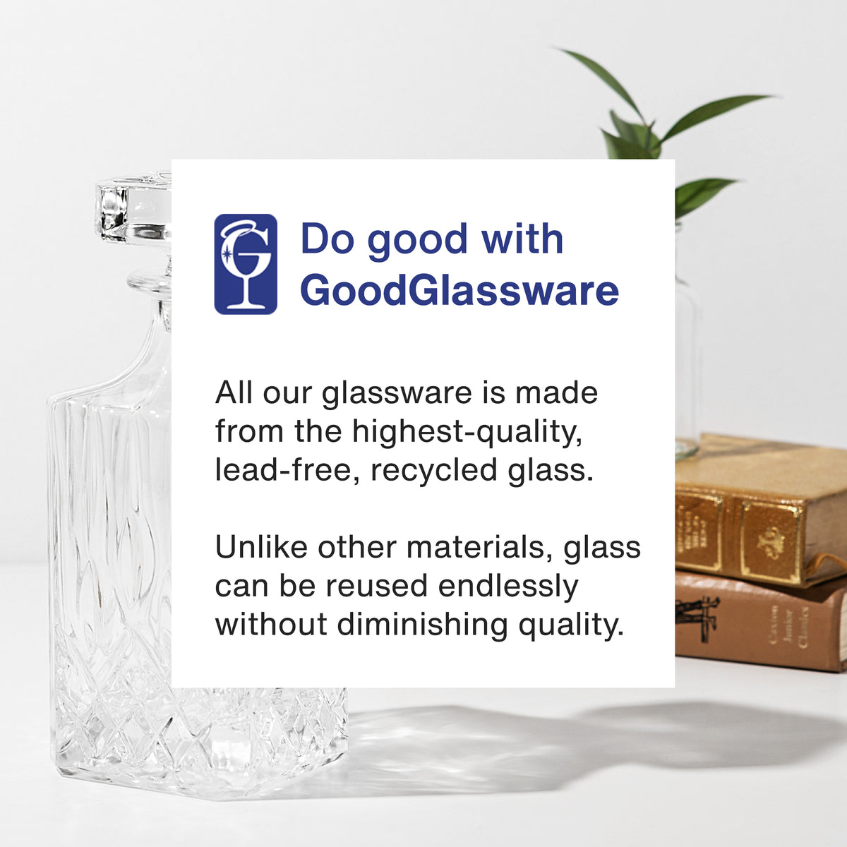 GoodGlassware Whiskey Decanter and Glasses Set (5-Piece Set)