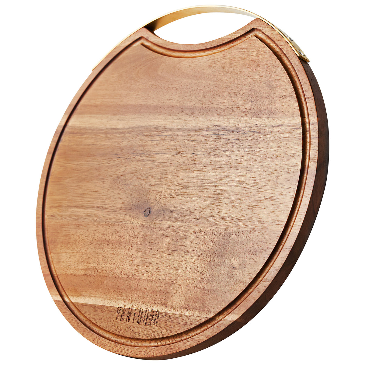 Vintorio Round Wooden Cutting Board with Handle