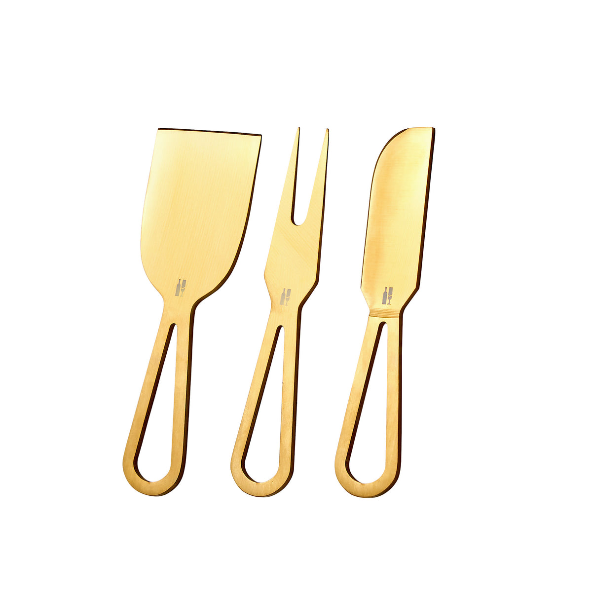 Vintorio Stainless Steel Cheese Knives (Gold)