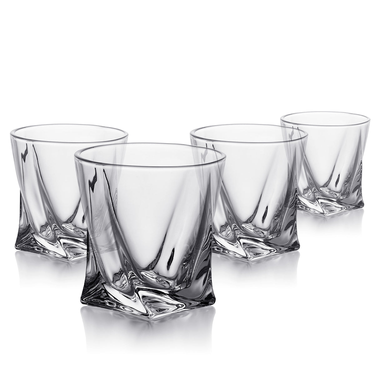 Vintorio GoodGlassware Swirl Whiskey Glasses (Set of 4)