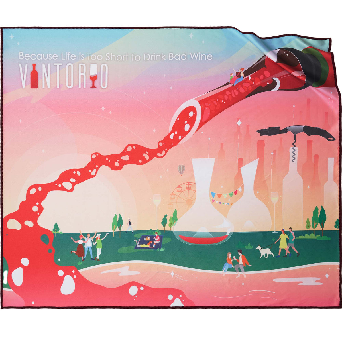 Vintorio Microfiber Cloth for Polishing Wine Glasses (22 x 28&quot;)